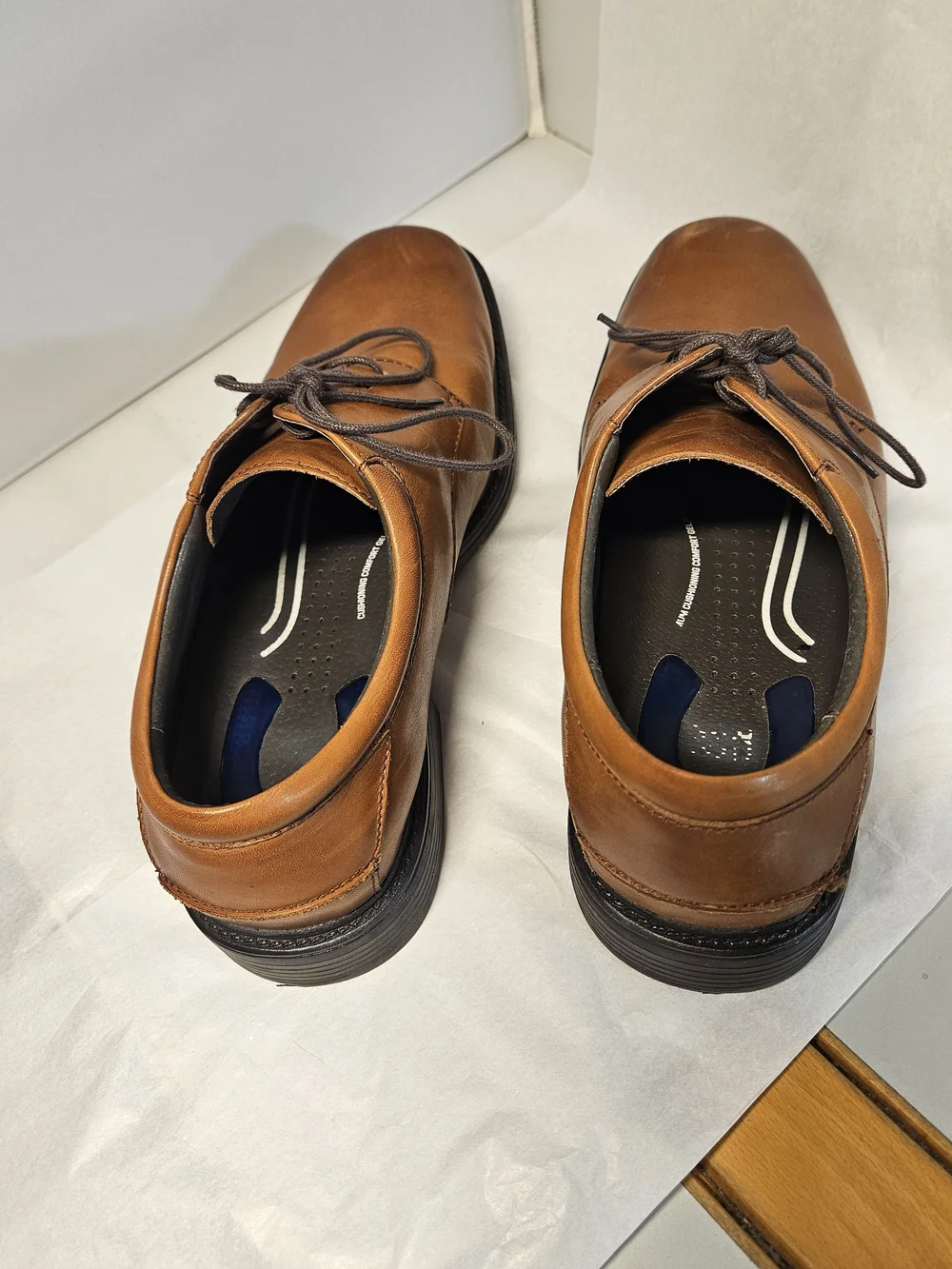 Men's Nunn Bush Maury Brown Leather Lace-Up Dress Shoes